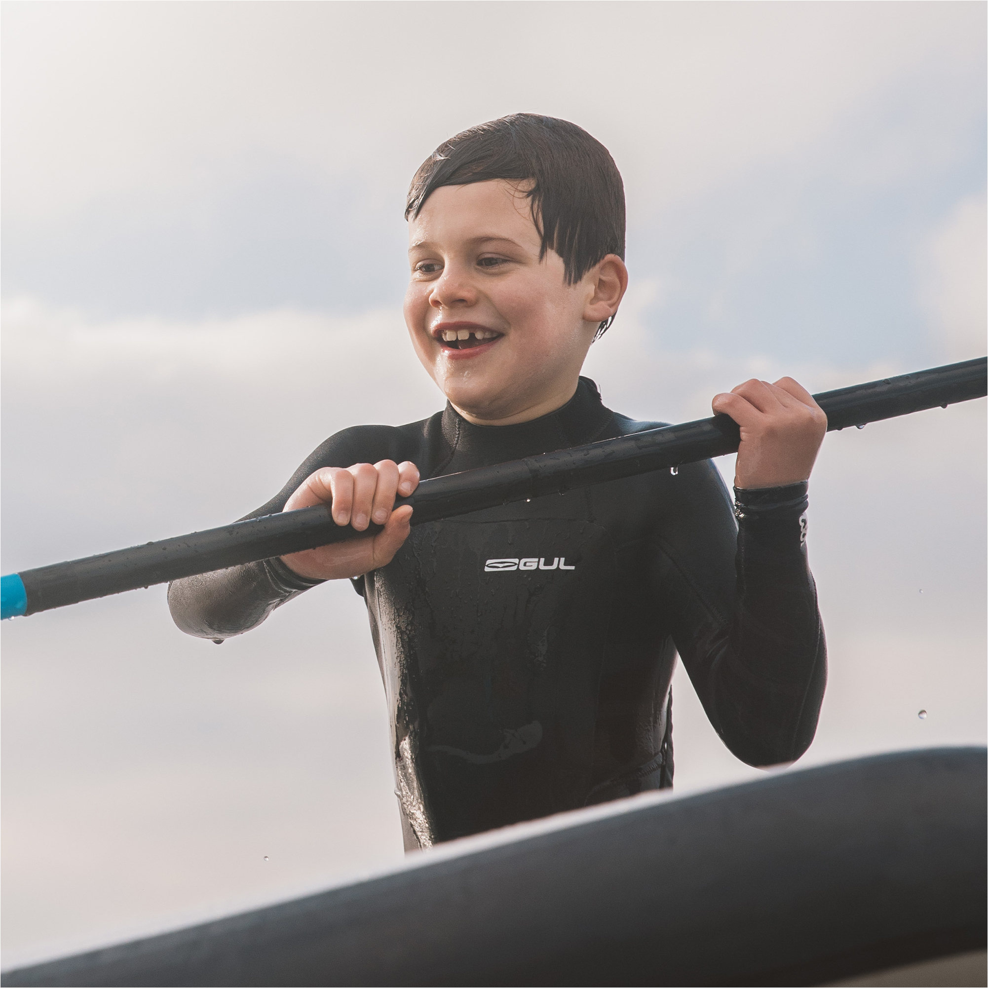 2025 Gul Junior Response 5/3mm Back Zip Wetsuit RE1218-C1 - Charcoal / Contour Camo